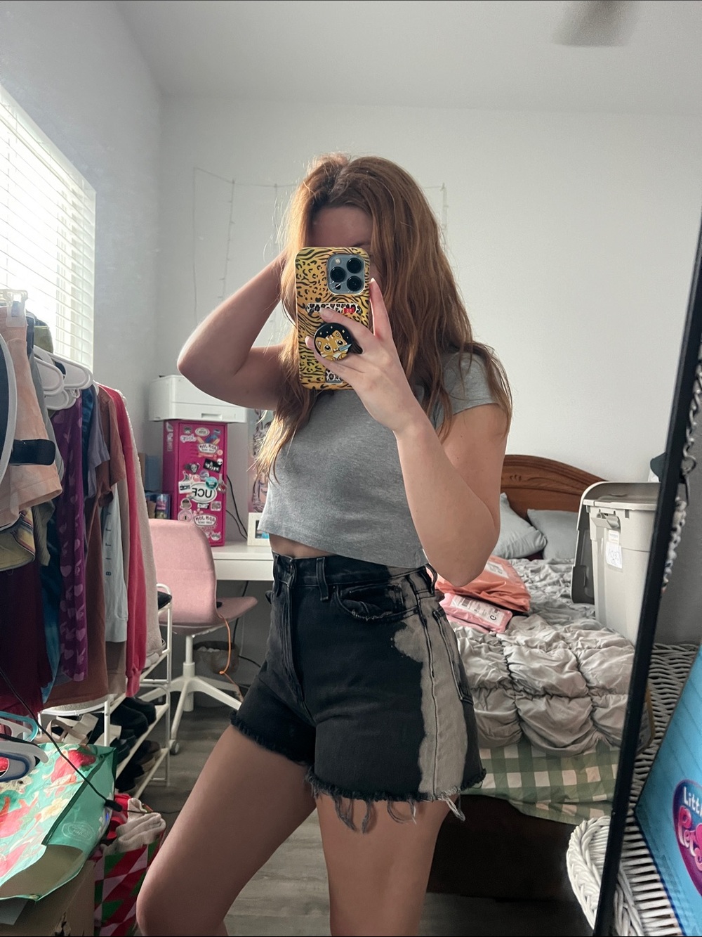 BDG Black w/ Bleached Sides Women's Denim Shorts
